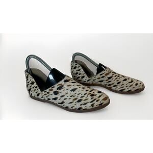 Bird of Flight Women's Taja Calf Hair Multi Spot Pointed Toe Sz 8 Loafers